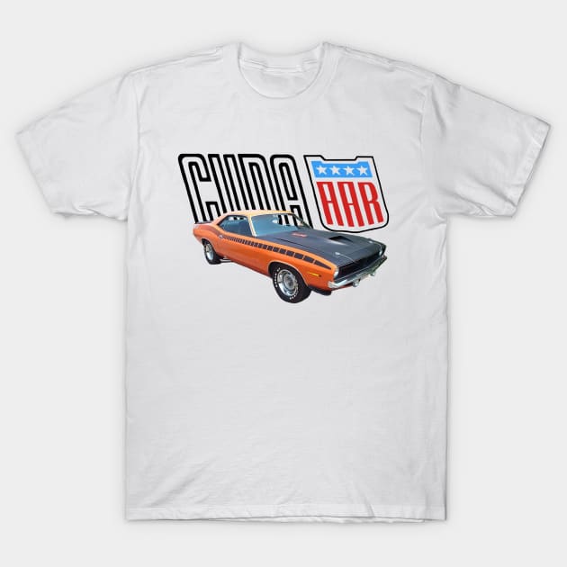 Orange 1970  AAR Cuda T-Shirt by Permages LLC